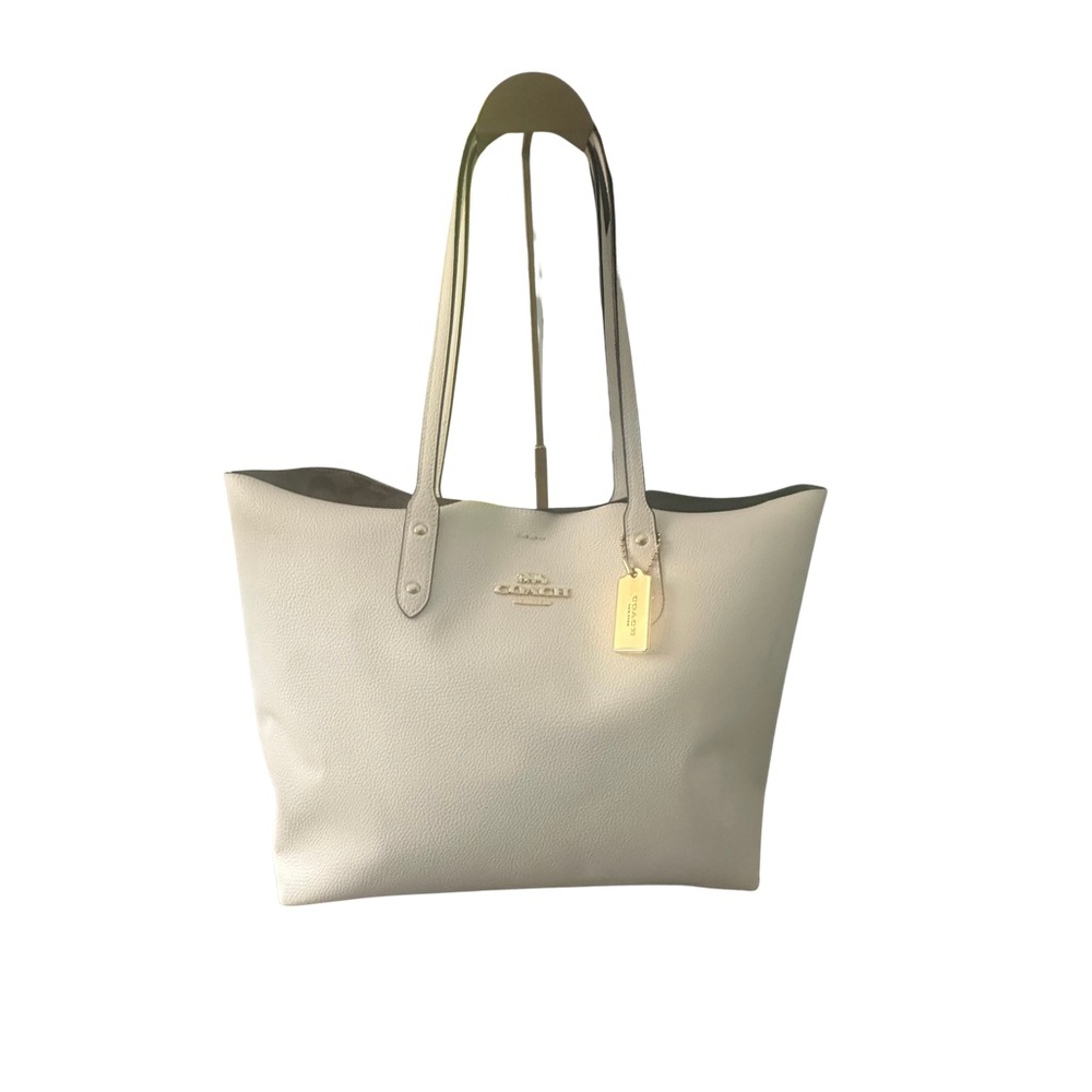 Coach Cream Leather Tote